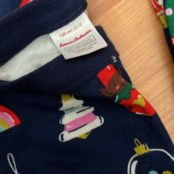 Hanna Andersson Unisex Pajama Long John - Large Heirloom Ornaments Size 12 - Picture 3 of 3